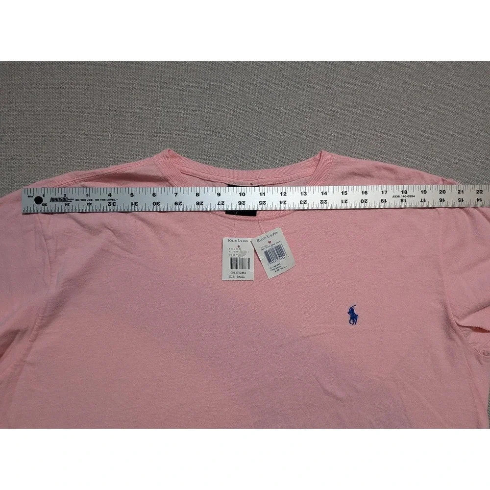 Polo Ralph Lauren T-Shirt Men's Pink Small Cotton Crew Neck Tee Pony Logo NWT
